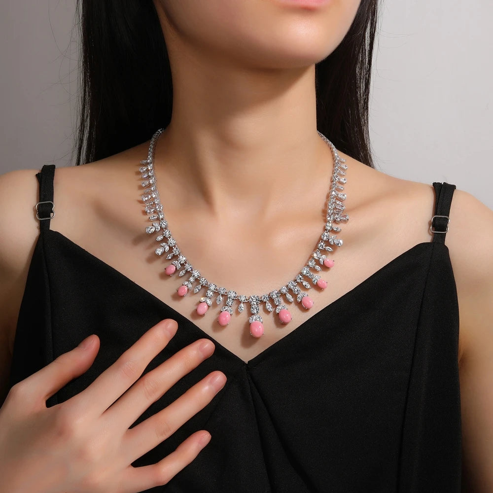 MUSHAN Jewelry Factory S925 Pure Silver Light Luxury Jewelry Women High End Electroplated Gold High Carbon Diamond Bestseller