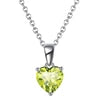 REDheart RINNTIN SAPN02 Romantic Jewelry Birthstone Crystal Necklace 925 Silver Necklace for Women Pendants Charm Collier Collana Stone