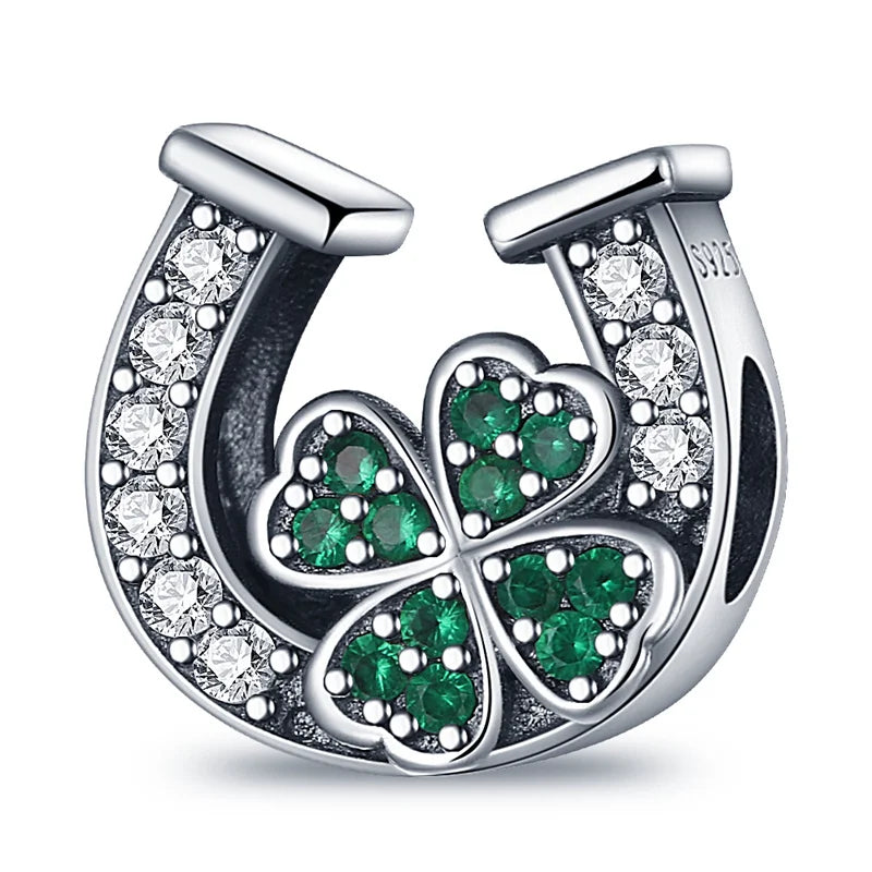 S&S Four Leaf Clover Zircon & Enamel 925 Silver Jewellery | Rings, Earrings, Bracelet & Pendant | S&S Collection