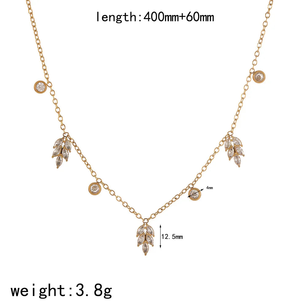 S&S 18K Gold Plated Stainless Steel Zircon Necklace, Bracelet & Anklet | 14 Styles