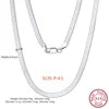 BiG-BOSS Fast Shipping SC Cable Figaro Rope Paperclip Cuban Curb Link Chains Necklace Fine Jewelry 925 Silver Chains for Men Women