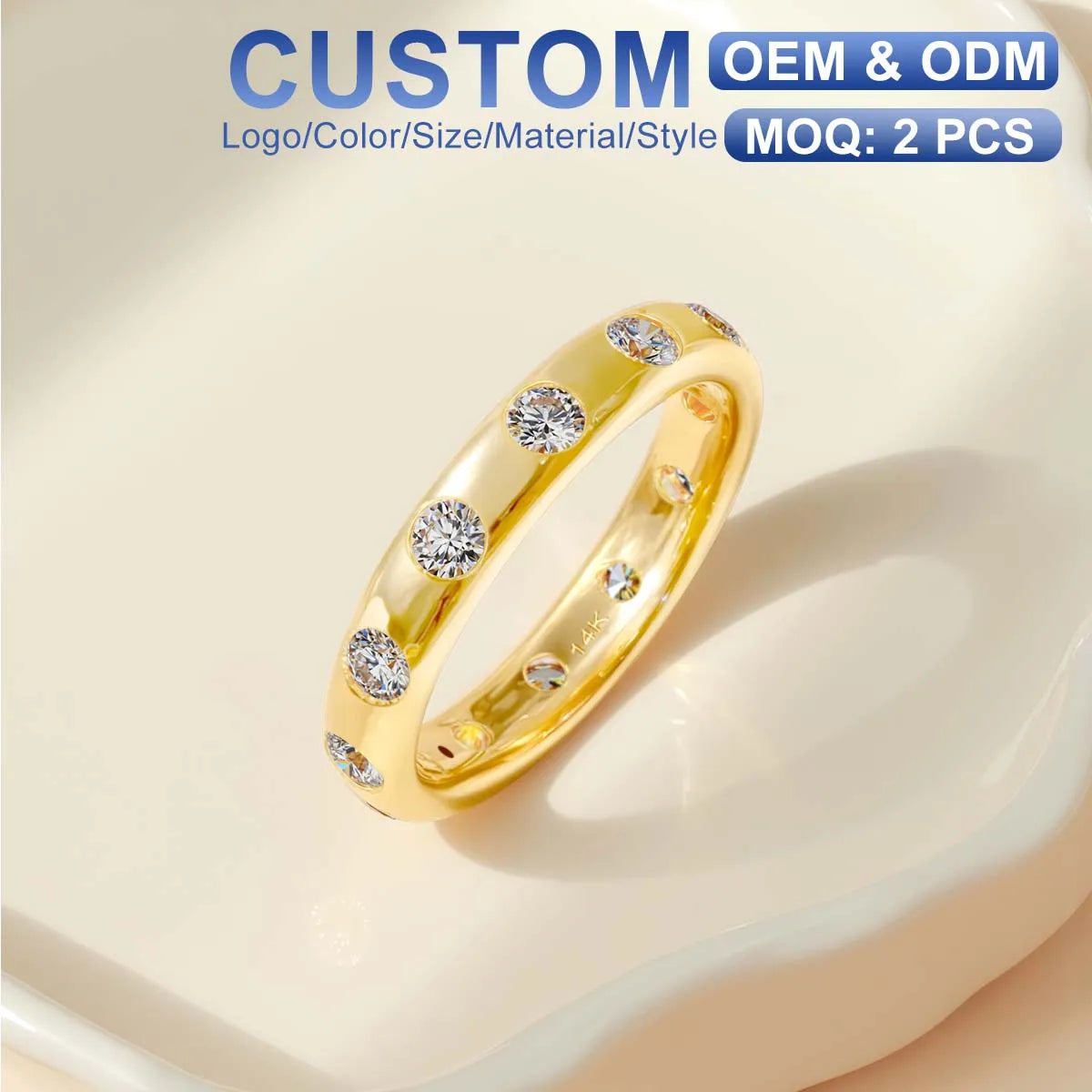 Gioiellieri High Jewelry Men Women Valentine's Day Gift Engagement Wedding Fine Jewelry Hollow 14K Gold Unisex Ring Bulk Order