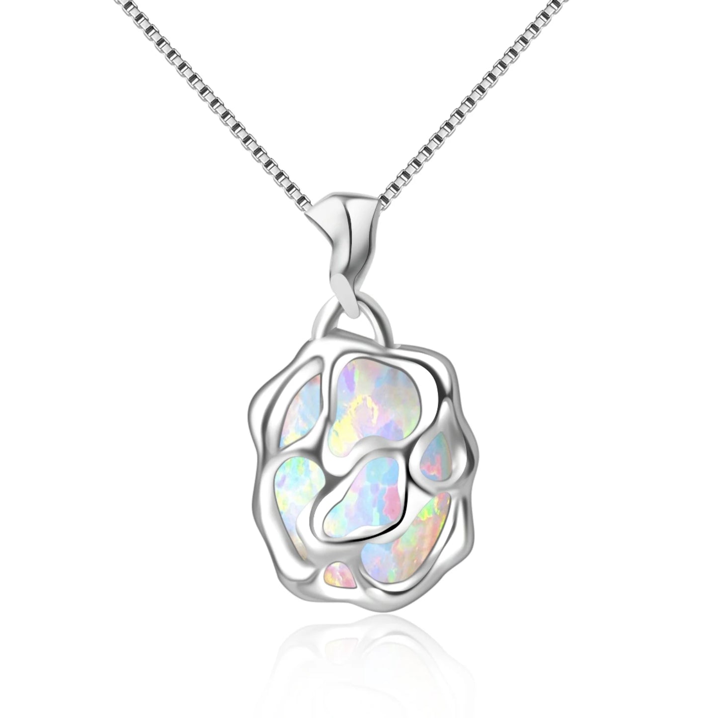Geometric Religious Copper Alloy Silver Plated Lariat Necklace Aobao