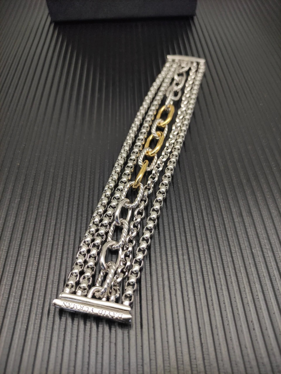 FASHIONISTA DY High-Quality Silver-Plated 29mm Multi-Row Bracelet, Gold-Plated 29mm Bracelet, Jewelry