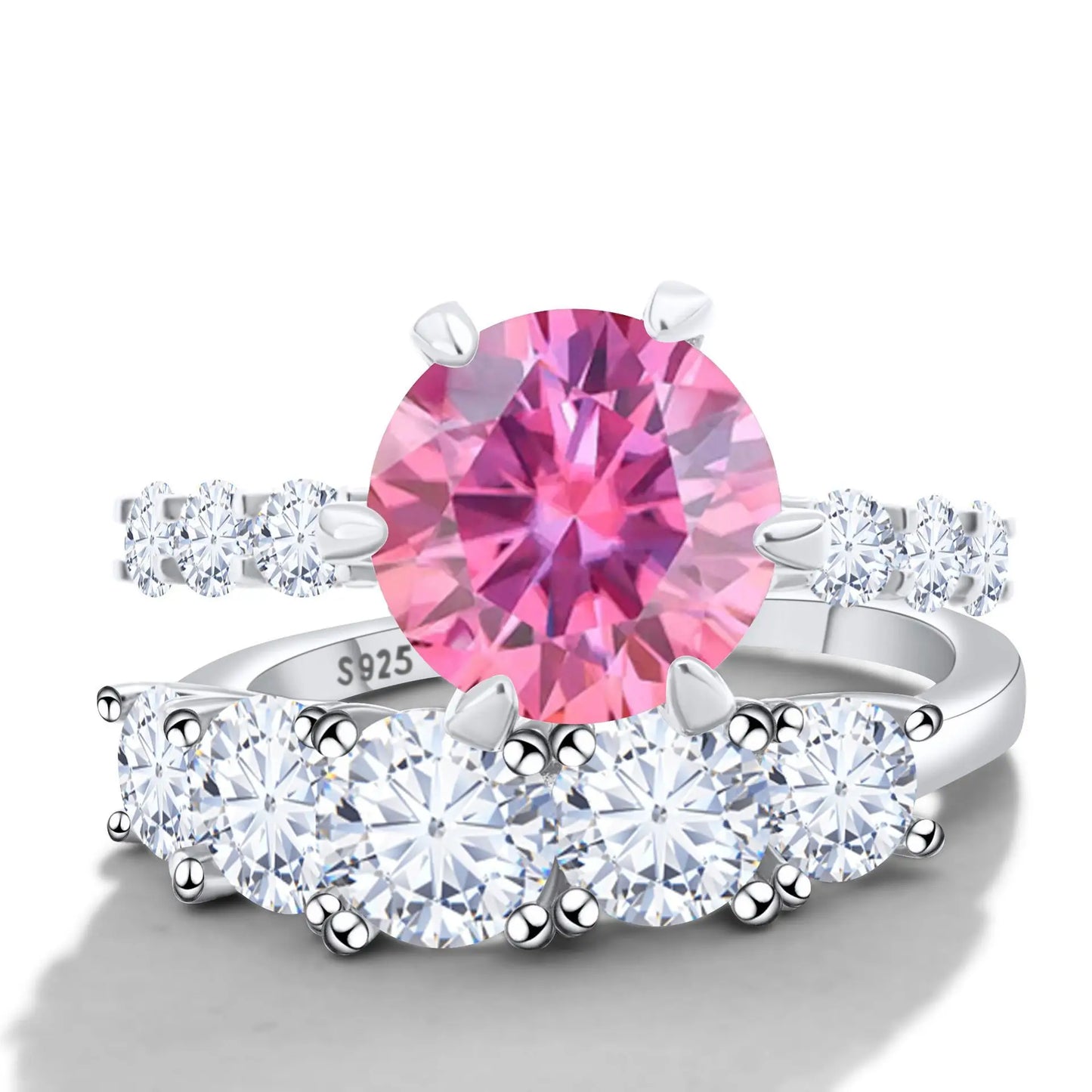 Factory 7.8ct Moissanite Luxury Ring Set with GRA Certificate diamond 925 Sterling Silver Jewelry diamond Ring for Her Wedding