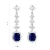 Gemfiori Anster High Quality S925 Lab Grown Sapphire Earring Stud Dainty Gemstone Stud Earrings for Women Daily Wear Gift