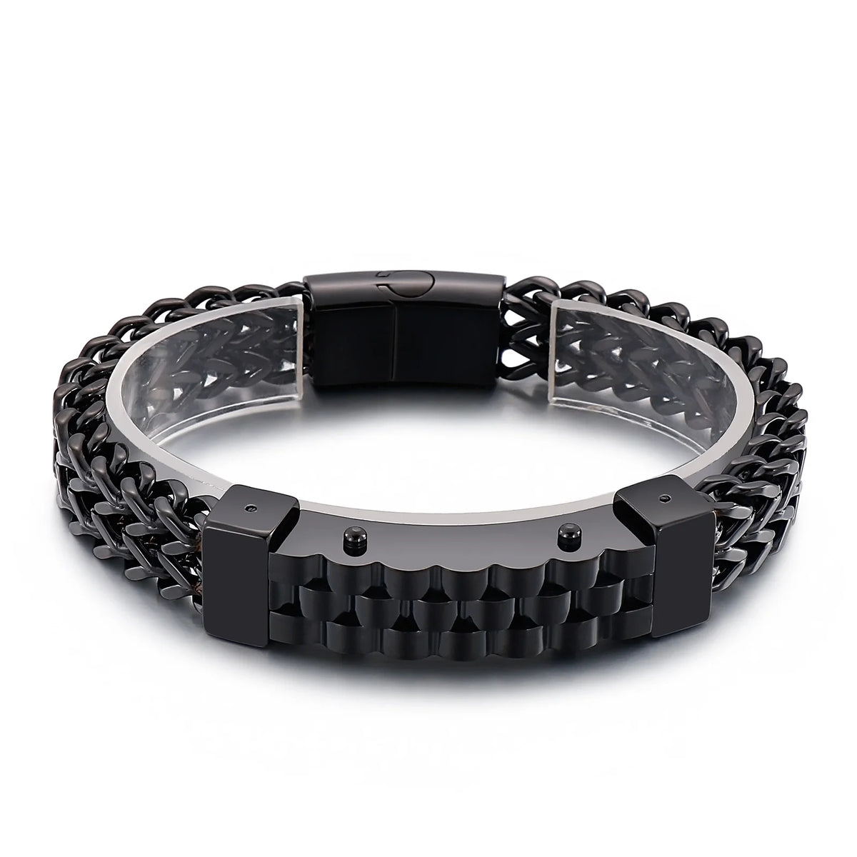 KALEN Punk Personality 18K Gold Plating Woven Chain Bracelets Men Stainless Steel Jewelry Bracelet