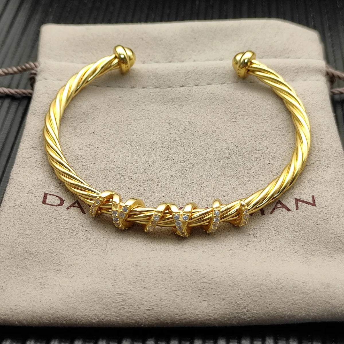 FASHIONISTA DY High-Quality 4mm Gold-Plated Diamond-Set Bracelet, Unisex Silver-Plated Diamond-Set Bracelet, Jewelry