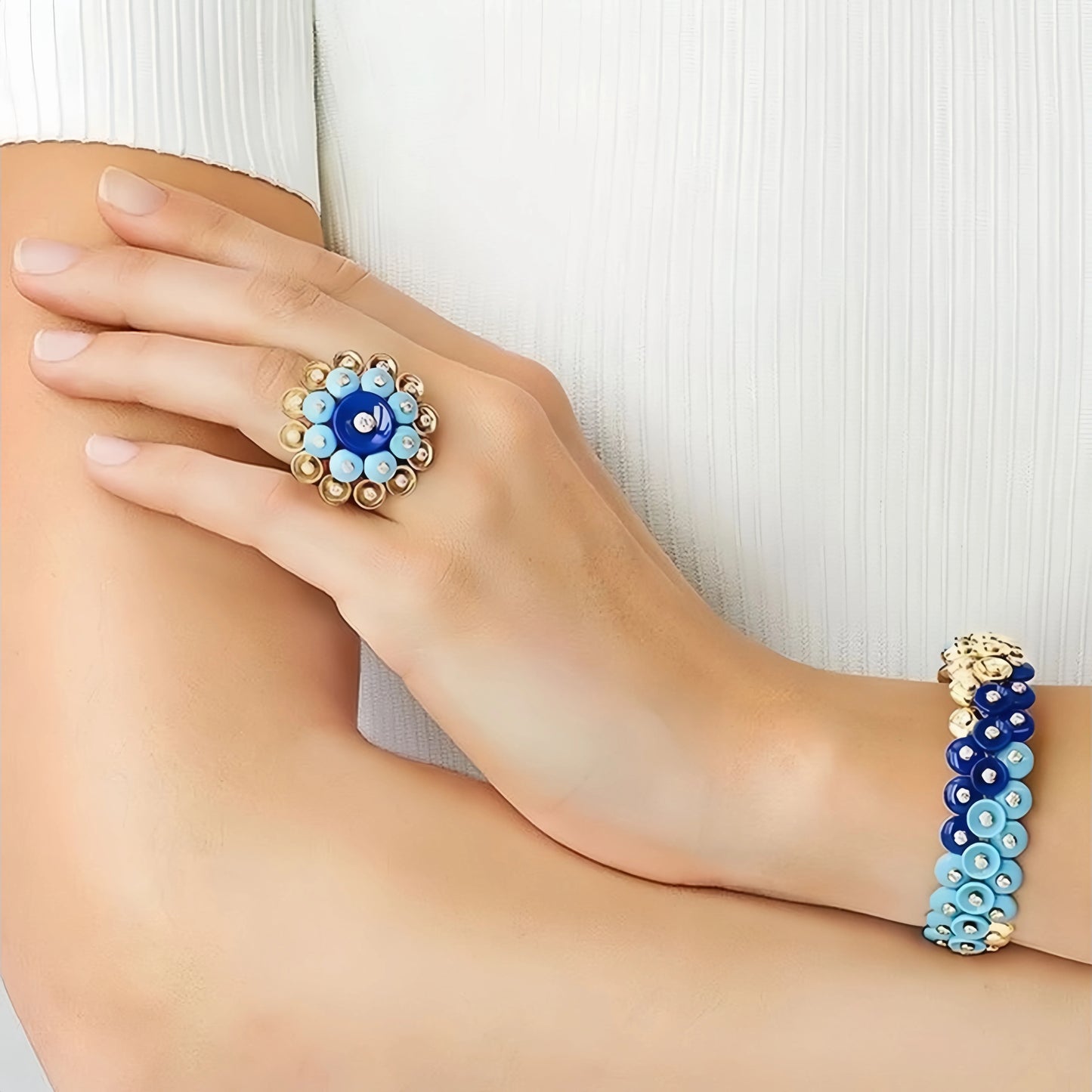 MUSHAN Jewelry Factory 925 Sterling Silver Ring High Carbon Diamond and Lapis Lazuli Jewelry Rings for Women Anniversaries Gifts