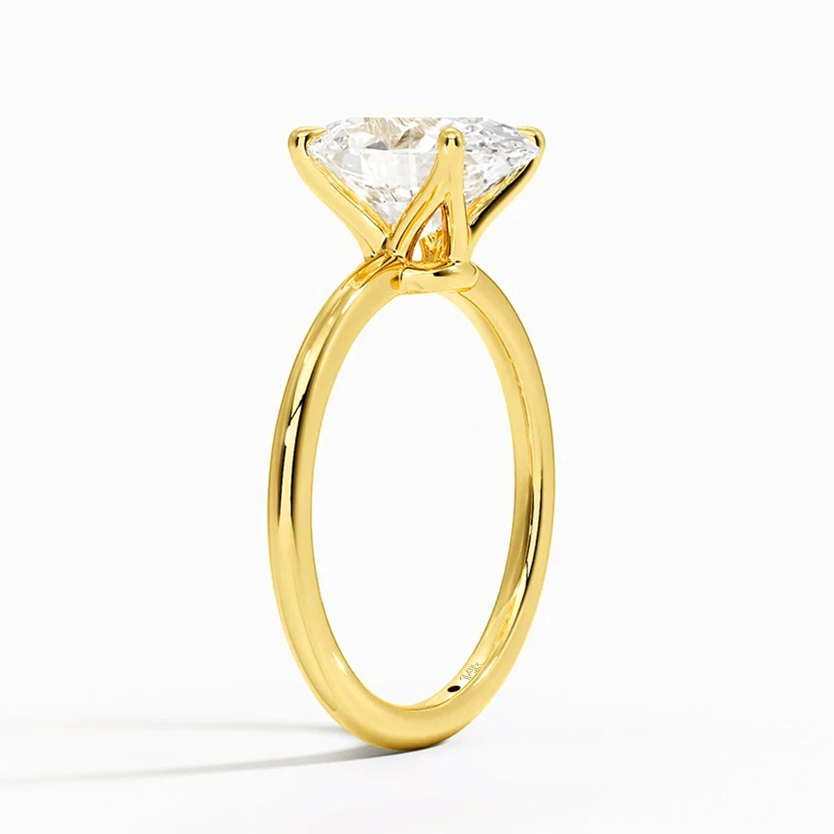 Gioiellieri Fine Jewelry Supplier Woman Engagement Wedding Gift Hollow Real 14K Gold 2ct 3ct Diamond Oval Moissanite Rings