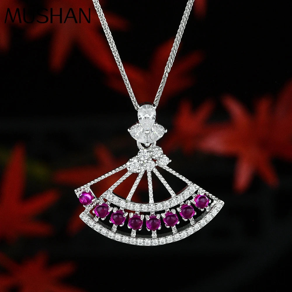 MUSHAN Jewelry Factory New 925 Silver Round 3.3mm Fan Pendant Versatile Single Pendant
