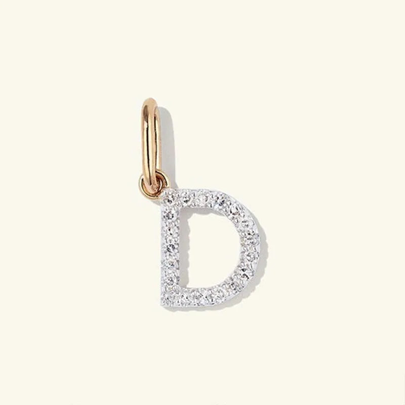 REDheart Fashion Jewelry 925 Sterling Silver Full Zircon Sparkling 26 Letters Pendant Necklaces Women Luxury Silver Necklace