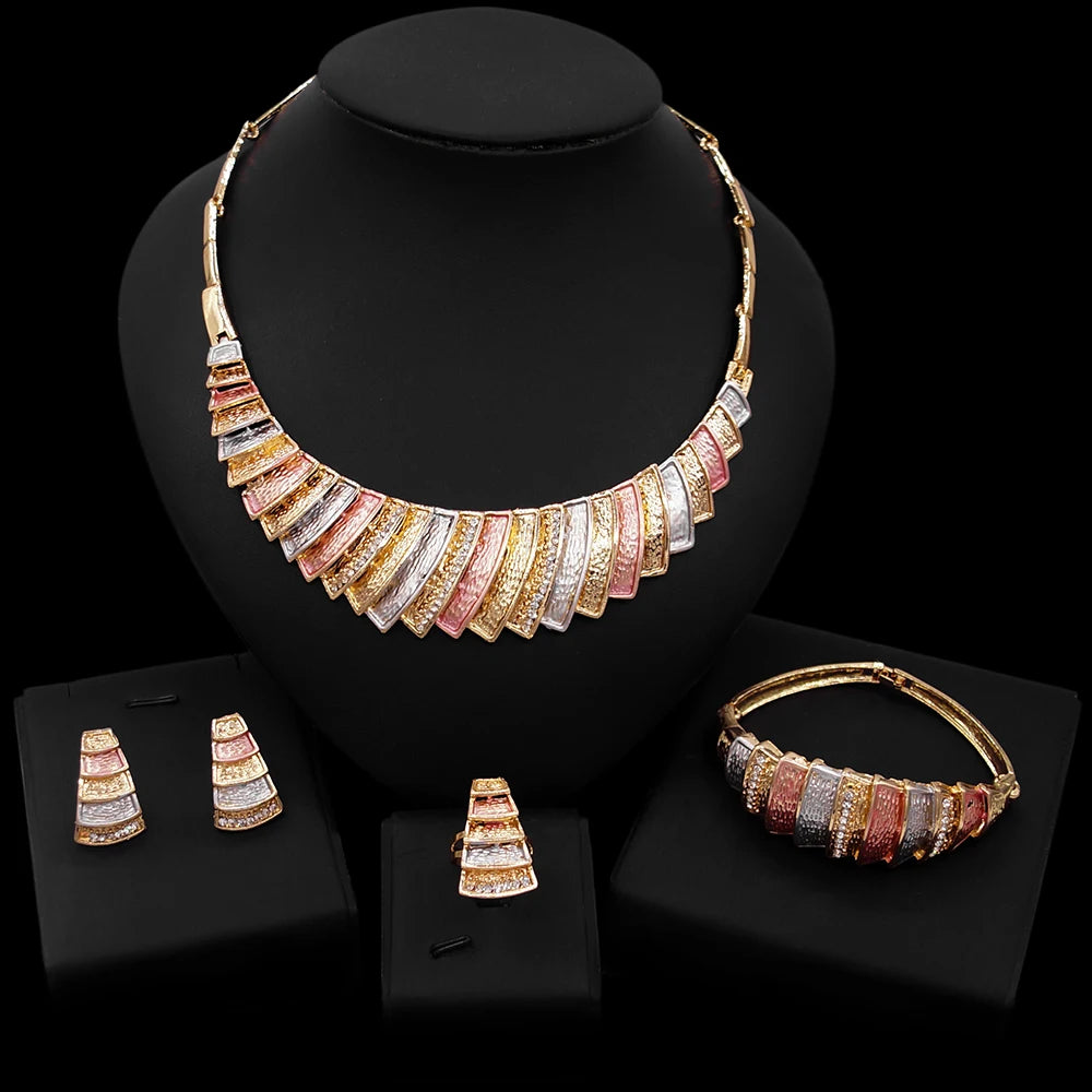 Zhuerrui I Love You Hug and Kiss Xoxo Queen Crown Big Earrings Jewelry Sets Wedding Costume Dubai Fine Necklace Jewelry Set