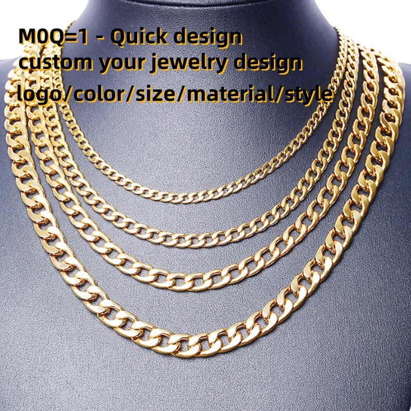 Gioiellieri Classic 10K Gold Paper Clip Chain Necklace Gift for Women Factory Custom Jewelry