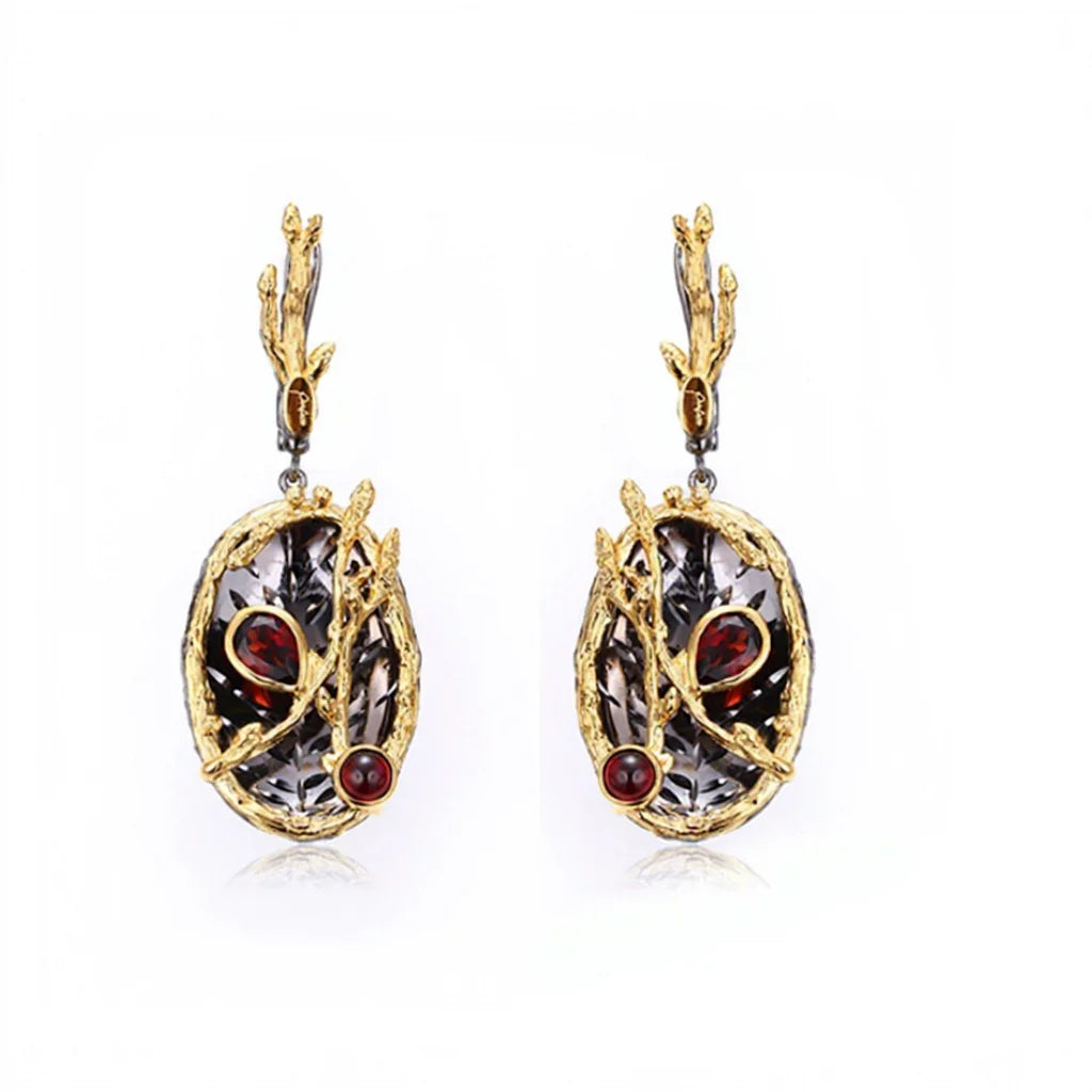 Fashion Design Thailand 925 Sterling Silver Drop Earrings Jewelry