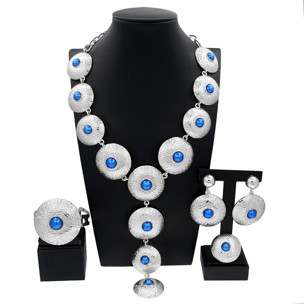 Zhuerrui Italian Gold Plated Jewelry Sets High Quality Brazilian Gold Jewelry Set Necklace Bracelet Chain Jewelry Set H00509