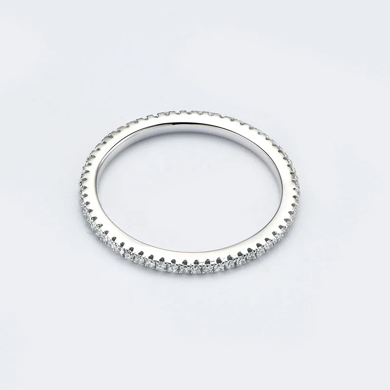 SILVERELLI 925 Sterling Silver Geometric Zirconia Ring | Women's Luxury Band