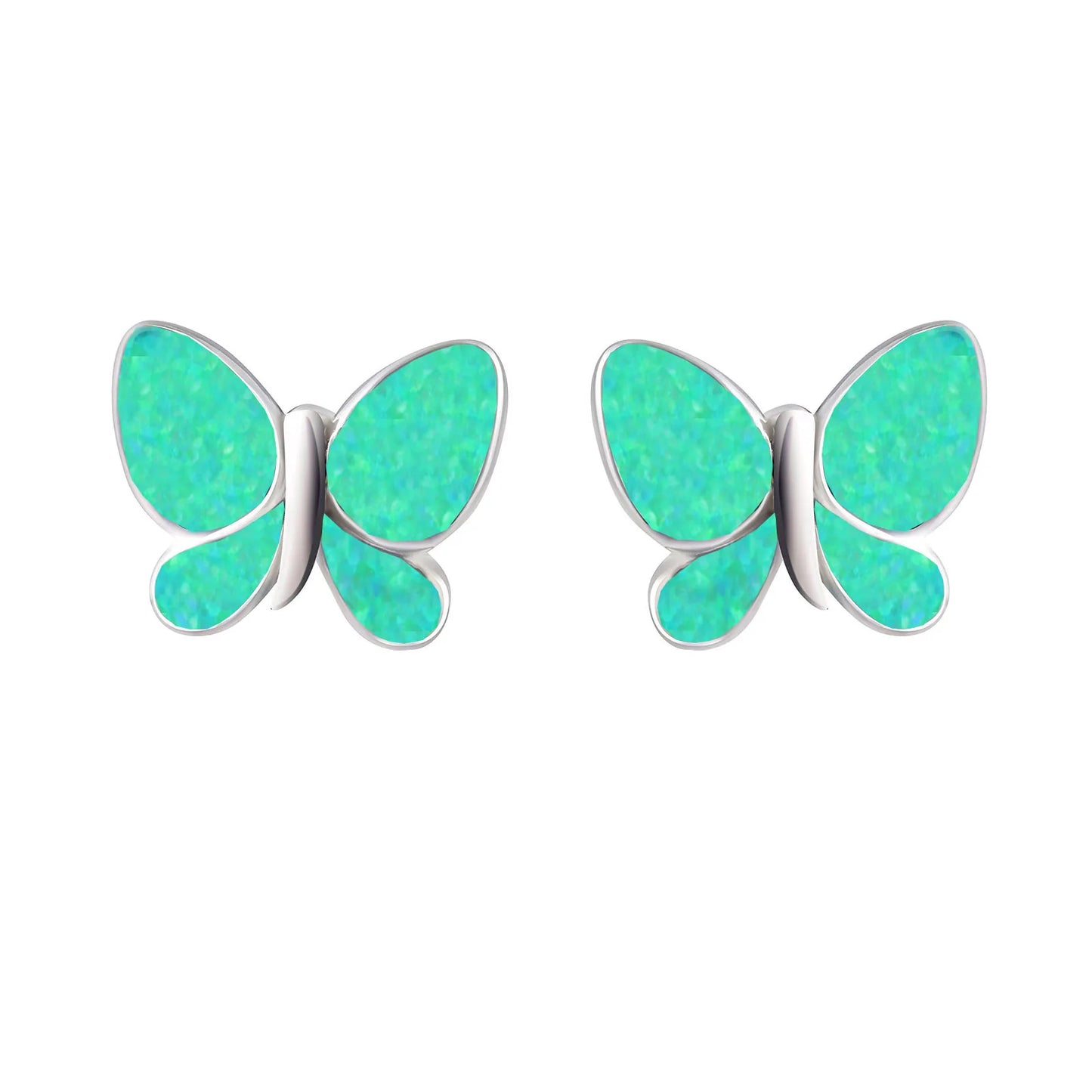 Vibrant Butterfly Opal Butterfly Earrings Fire Opal Wings & Sleek Frame Design | Whimsical Daily Jewelry Bulk Gifts