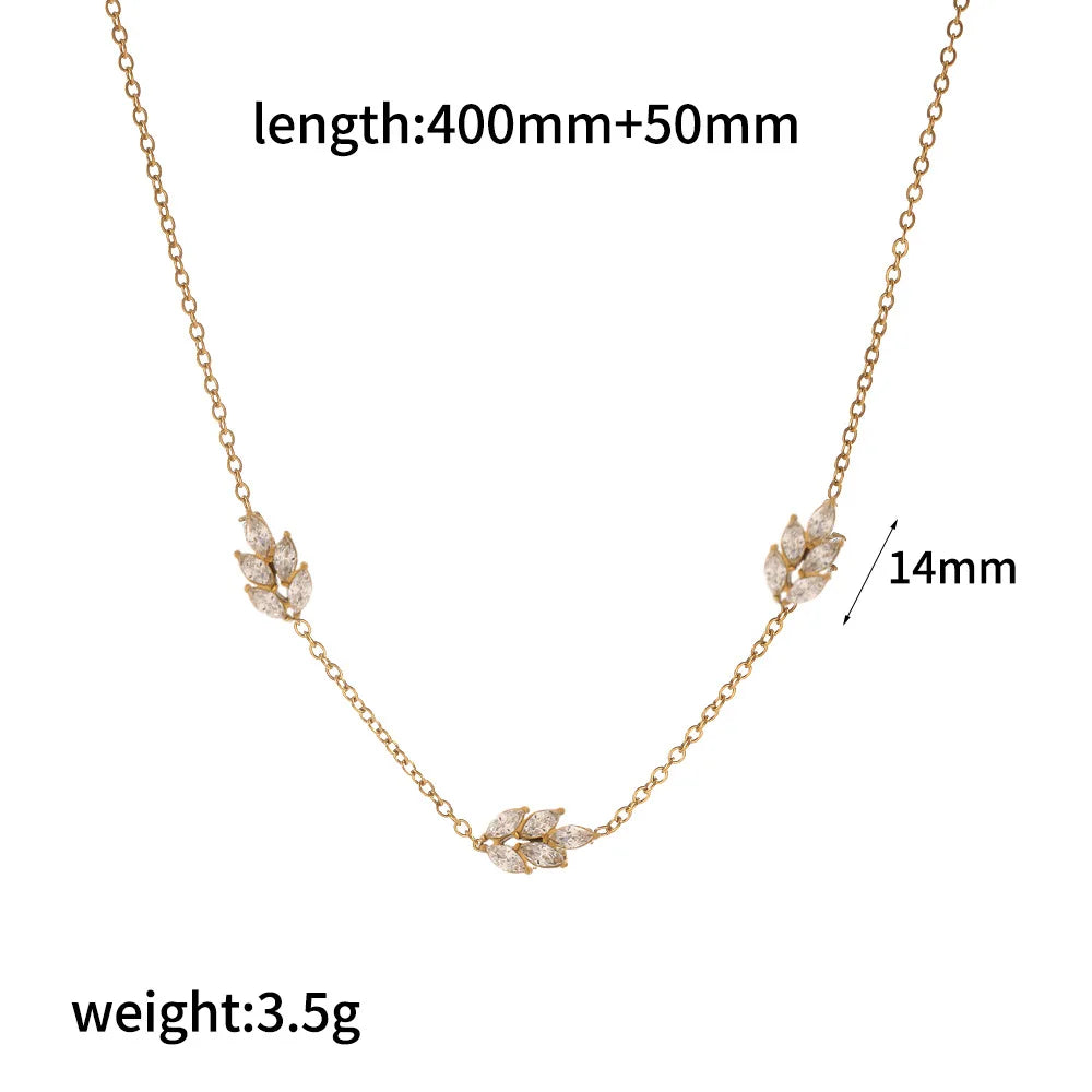 S&S 18K Gold Plated Stainless Steel Zircon Necklace, Bracelet & Anklet | 14 Styles