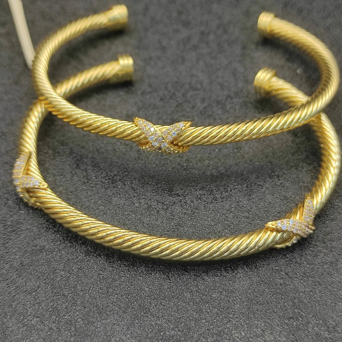 FASHIONISTA DY High-Quality 4mm Gold-Plated Diamond-Set Bracelet, Unisex Silver-Plated Diamond-Set Bracelet, Jewelry