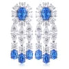 Gemfiori Anster High Quality S925 Lab Grown Cobalt Spinel Earring Stud Dainty Gemstone Stud Earrings for Women Daily Wear Gift