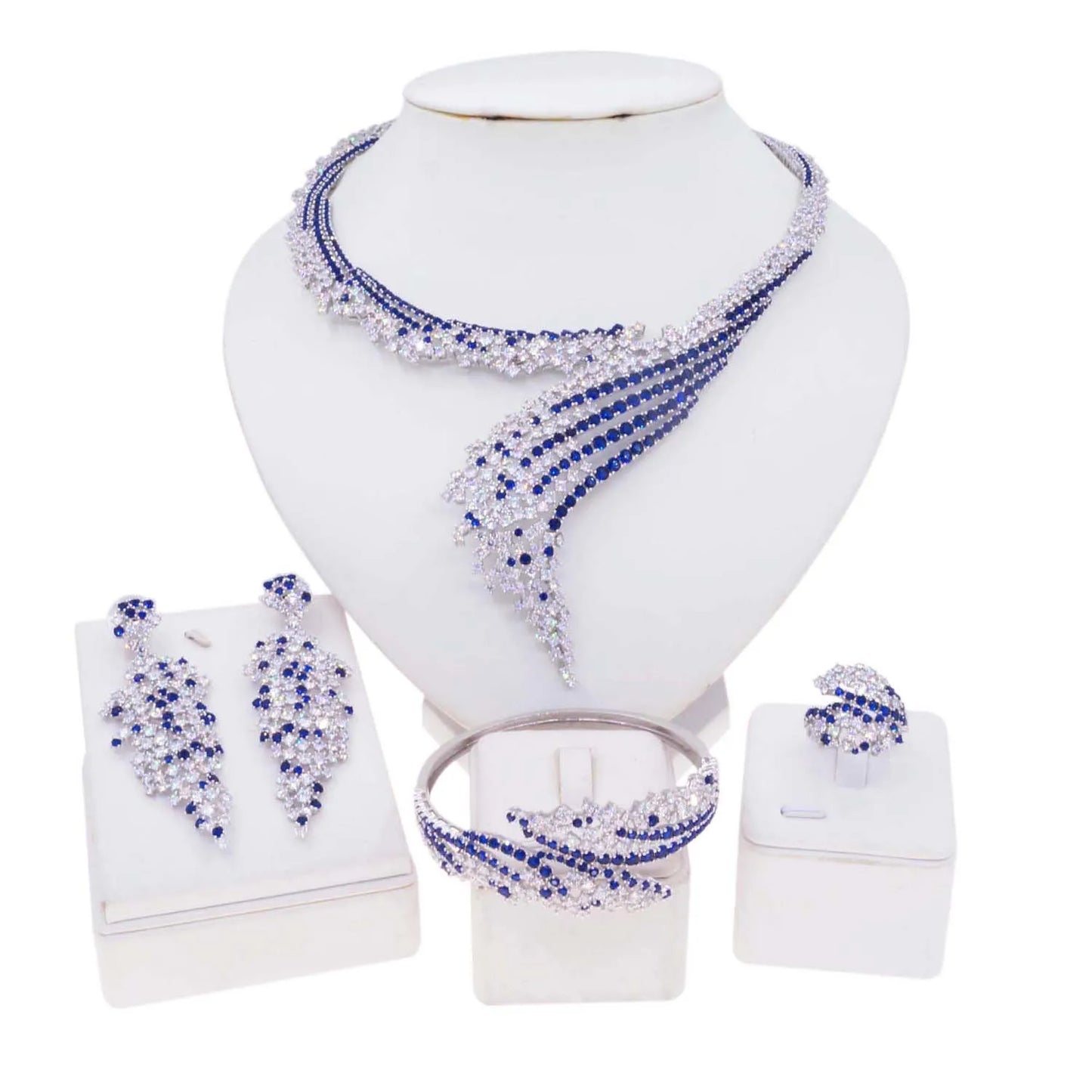 Zhuerrui American High Quality Gold Brass Jewelry Set Cheap Wedding Bridal Jewelry Sets Hot Selling Customized Luxury HZ23200167
