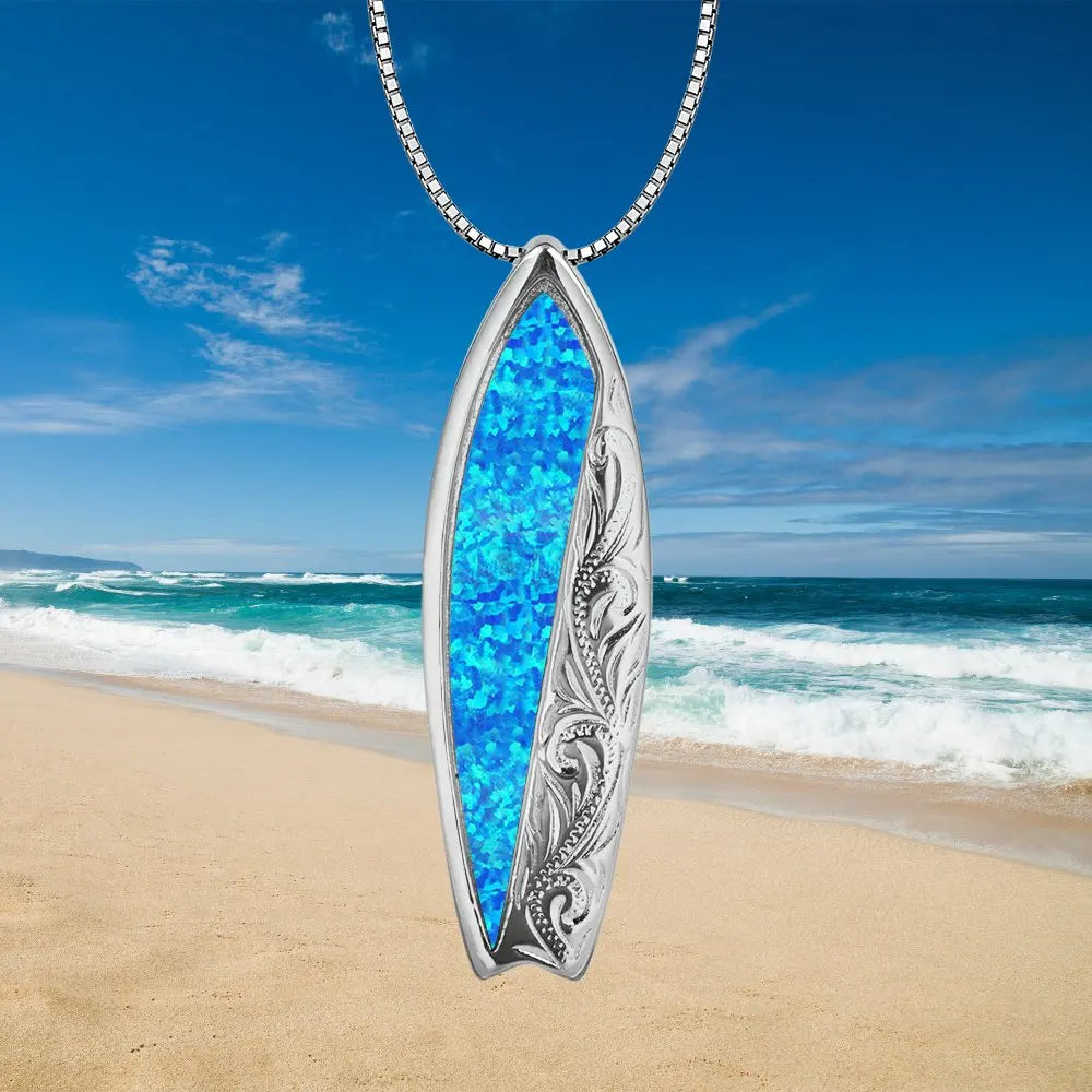 Aobao Vintage Women's Lab Created Opal Silver Plated Copper Alloy Box Chain Necklace for Anniversary