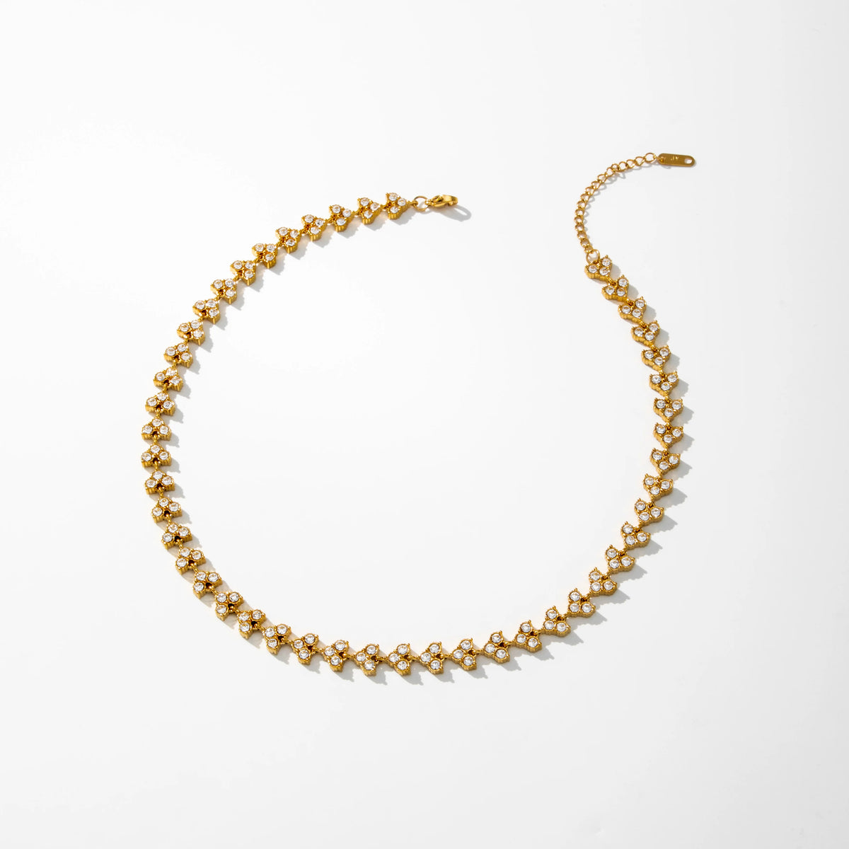 S&S 18K Gold Plated Geometric Zircon Jewellery Set | Necklace & Bracelet | S&S Collection