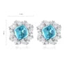Gemfiori Anster High Quality S925 Lab Grown Paraiba Earring Stud Dainty Gemstone Stud Earrings for Women Daily Wear Gift