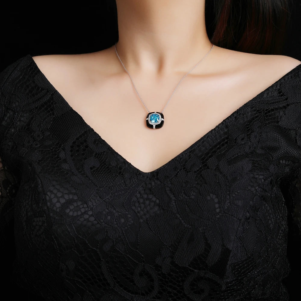 MUSHAN Jewelry Factory S925 Silver Necklace Electroplated White Gold Light Luxury Original Design