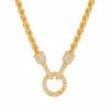 Gioiellieri 18K Solid Gold Bezel Diamond Necklace Lab Grown Brilliant Cut IGI Certified Customized Fine Jewelry
