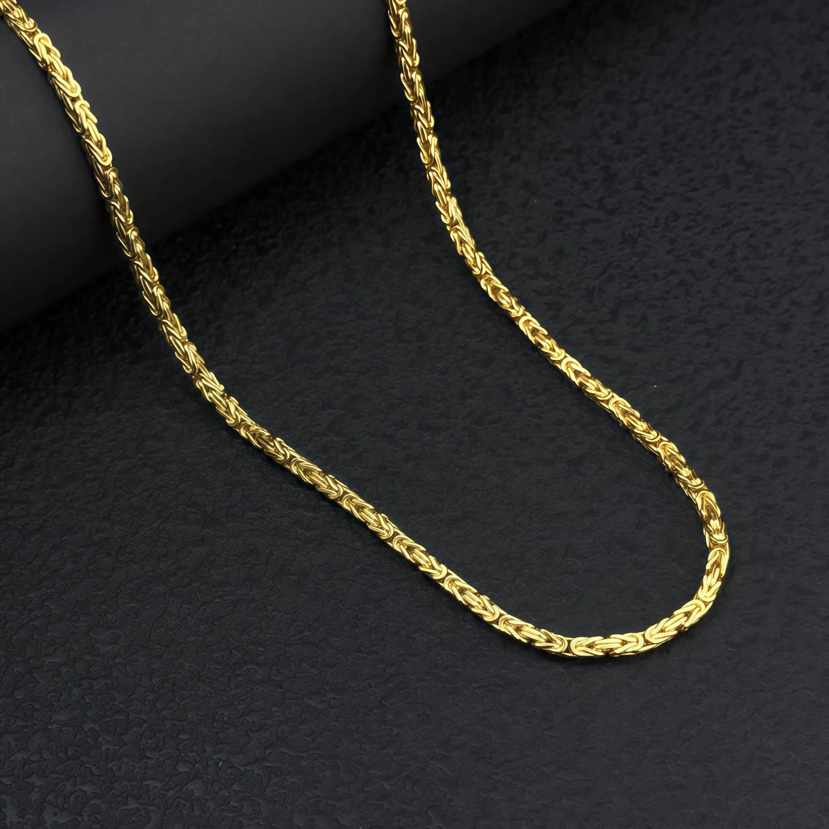 Wholesale StarPaGo 925 Sterling Silver Hip Hop Necklace 2.5mm King Chain Byzantine Link Rhodium Plated Unisex Gift Party