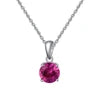 REDheart RINNTIN SAPN02 Romantic Jewelry Birthstone Crystal Necklace 925 Silver Necklace for Women Pendants Charm Collier Collana Stone