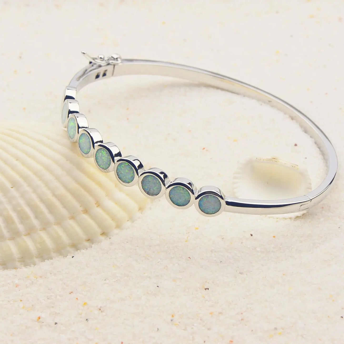 Modern Brass Minimalist Ocean Opal Ring-Hawaiian Design Bulk Jewelry Supplier