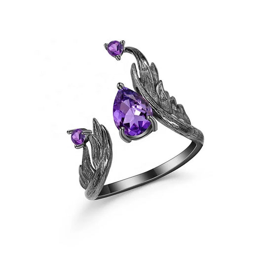 ArtistA Black Ring in 925 Sterling Silver