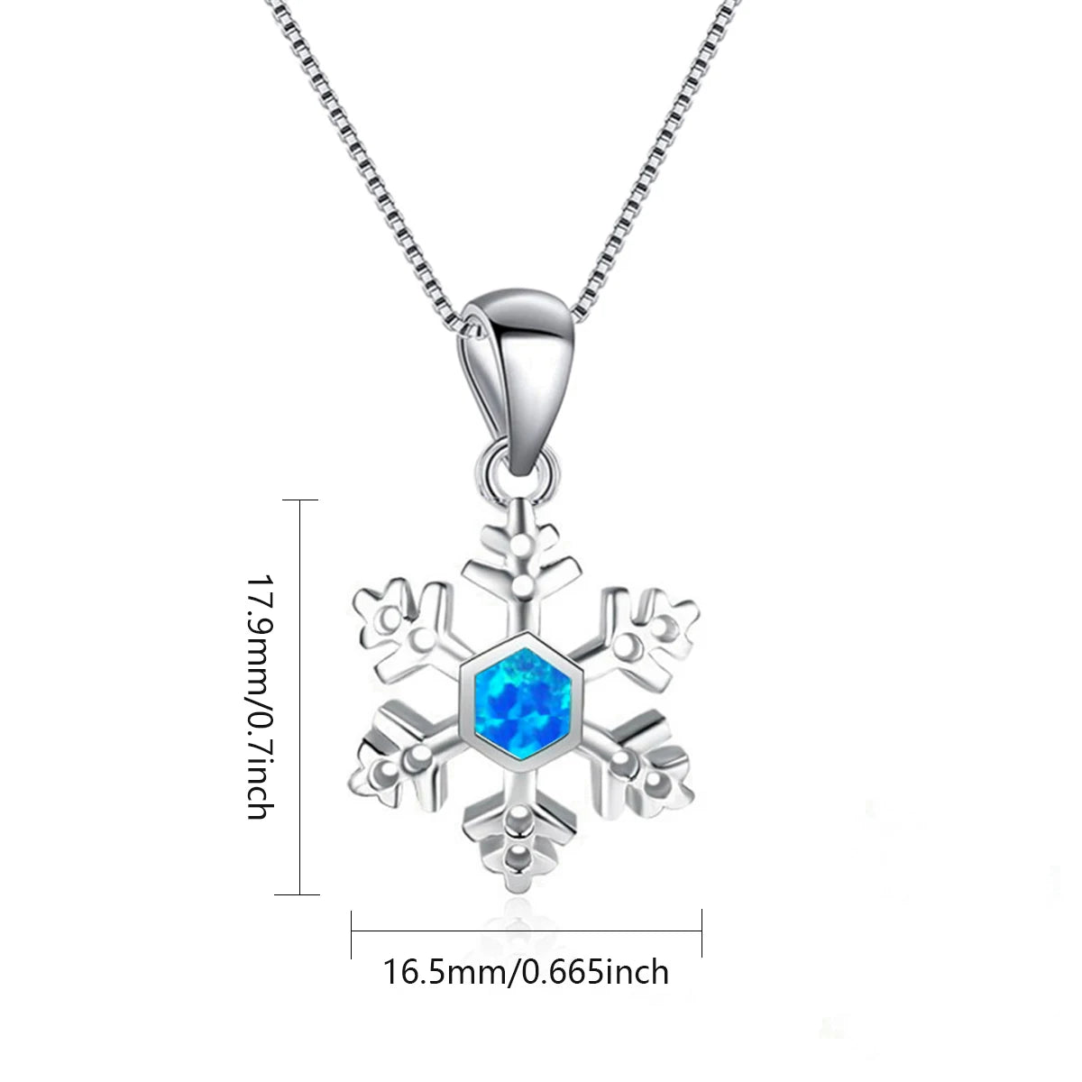 Elegant Snowflake Shape Necklace Aobao Central Inlaid Pendant Fashion Jewelry