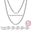BiG-BOSS Fast Shipping SC Cable Figaro Rope Paperclip Cuban Curb Link Chains Necklace Fine Jewelry 925 Silver Chains for Men Women