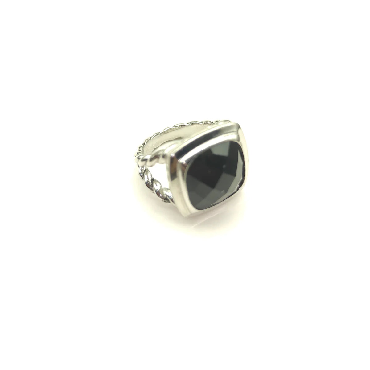 FASHIONISTA DY High-Quality Silver-Plated 14mm Square Diamond-Set Ring, Gold-Plated Colored Gemstone-Set Ring, Jewelry