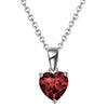 REDheart RINNTIN SAPN02 Romantic Jewelry Birthstone Crystal Necklace 925 Silver Necklace for Women Pendants Charm Collier Collana Stone