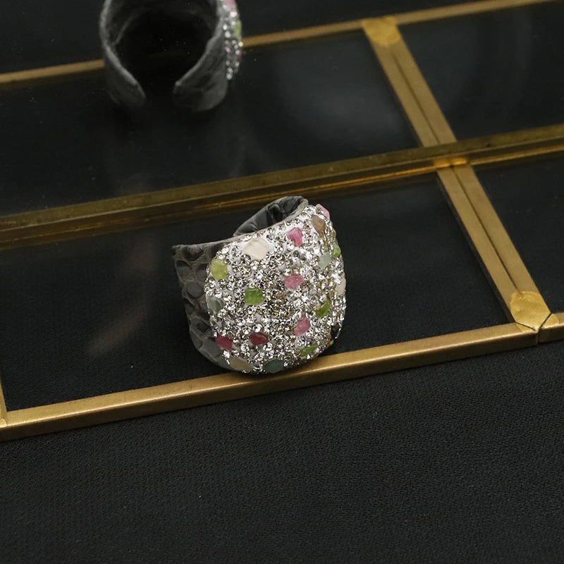 European American 2022 Cross-border New Fashion Ring Creative Personality Luxury Ring Simple Versatile Pearl Rings