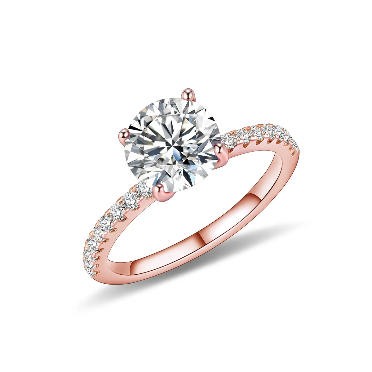 Gemfiori KH001 Abiding Jewelry Manufacturer Big Stone Round 8MM Natural Gemstone 925 Sterling Silver Women Engagement Wedding Rings