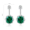 Gemfiori Anster High Quality S925 Lab Grown Emerald Earring Stud Dainty Gemstone Stud Earrings for Women Daily Wear Gift