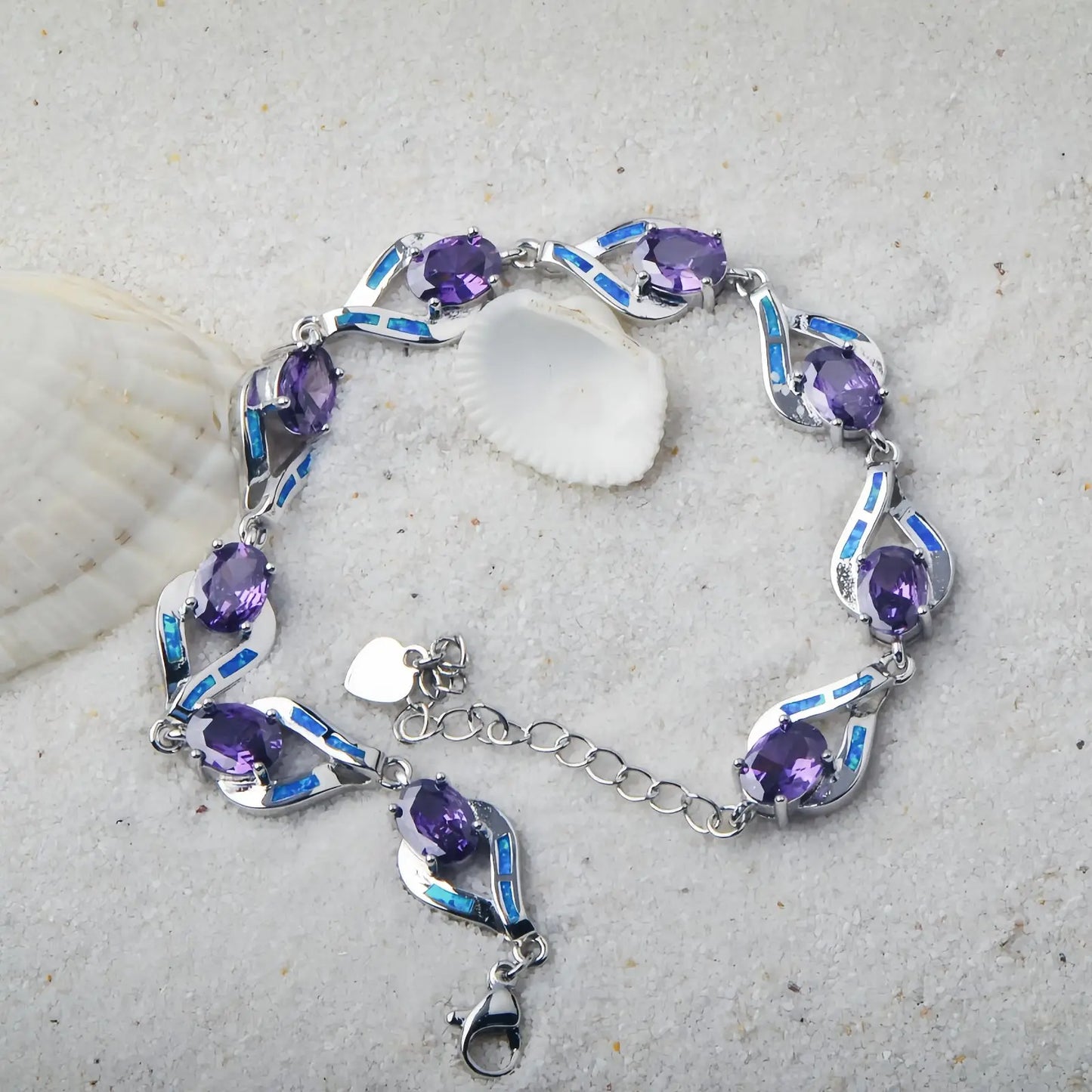 Aobao Bohemian Hawaiian Opal Bracelet Exquisite Crystal & Gemstone Design, Fashionable Jewelry for Women