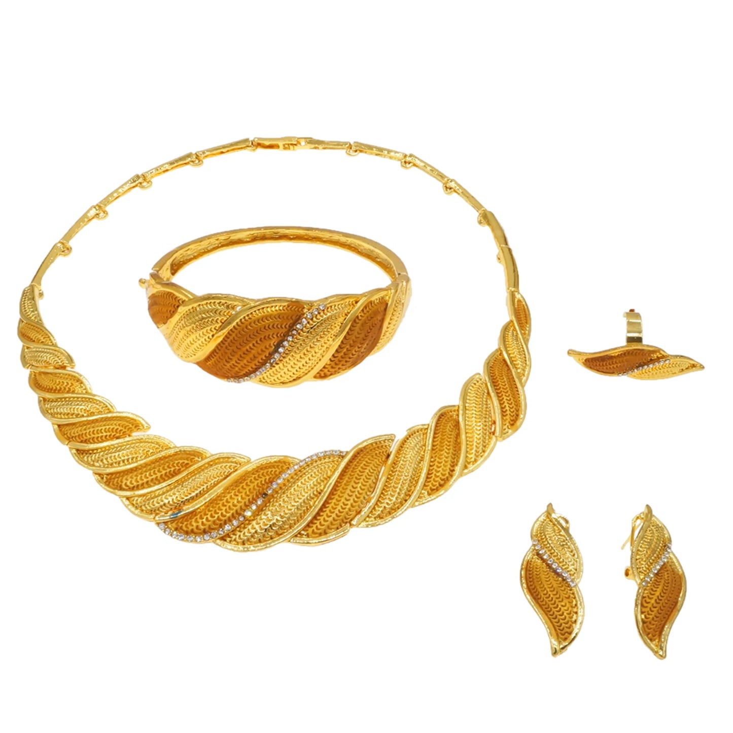 Zhuerrui Latest Bridal Gold Jewelry Sets Fashion Silver Bead Necklace Jewelry Set Beautiful Woman Festival Gifts HA2338914