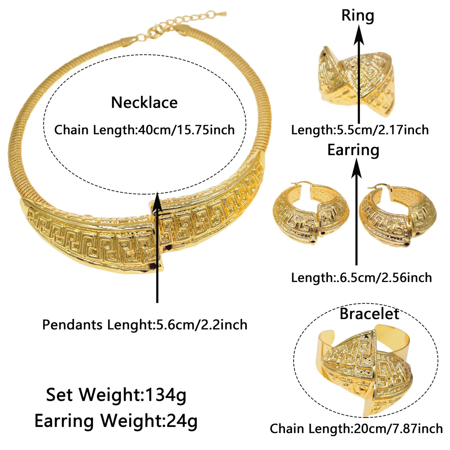 Zhuerrui High Quality New Jewelry Set Nigeria Fashion Women Jewelry Charm Bracelet Engagement Ring Anniversary Party GiftHK01522