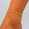 High-End Bohemian Style Light Luxury Stainless Steel Colored Rice Bead Anklet Cross-Border Fashion Trend Wholesale