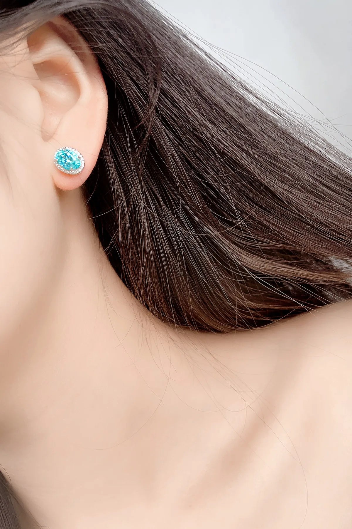 Gemfiori Anster High Quality Lab-Grown Paraiba S925 Silver Trendy Drop Earrings for Woman Wedding & Party