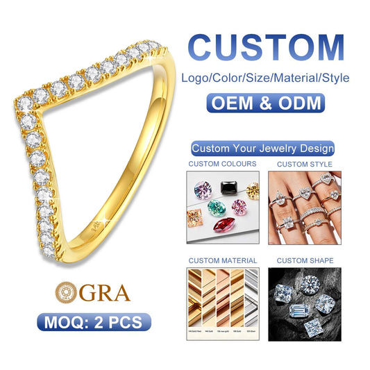 Gioiellieri Gold Jewelry Bijoux Luxury Woman Versatile Pair Rings Real 14K Gold Hollow Moissanite Rings