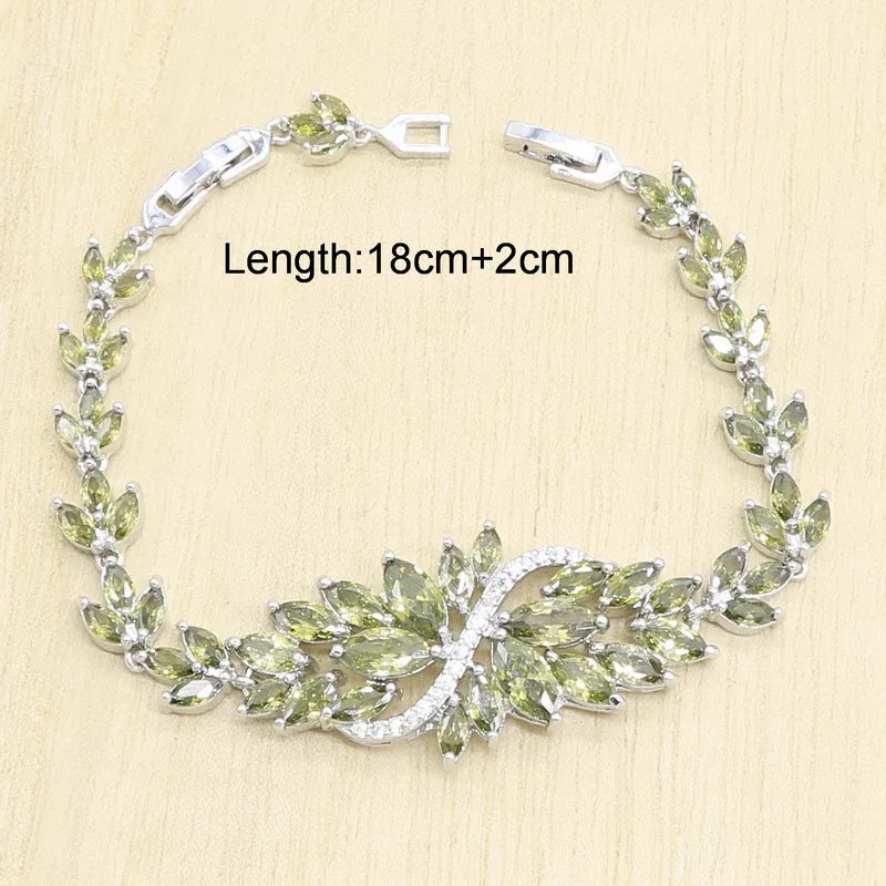 XOTICA Silver Fashion Jewelry Set for Women Includes Earrings Rings Necklace Pendant Zircon Main Stone for Weddings Birthdays