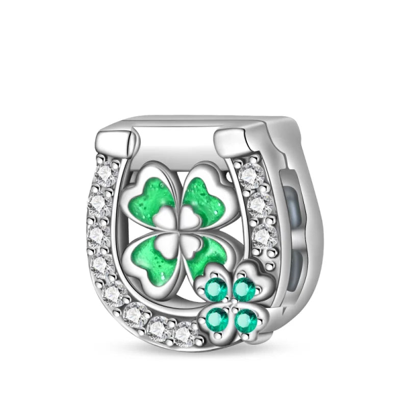 S&S Four Leaf Clover Zircon & Enamel 925 Silver Jewellery | Rings, Earrings, Bracelet & Pendant | S&S Collection